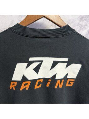Vintage KTM Racing Sweatshirt Black Crew Neck Motocross Dirtbike Large